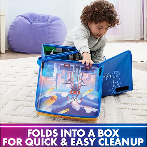 Miniatura 5 de Paw Patrol The Mighty Movie, Pup Squad Juego Mat Pack de regalo con Mighty Pups Chase & Vee Pup Squad Racer coches de juguete, juguetes para niños y