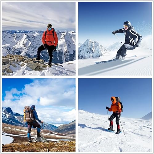 Miniatura 7 de Botas de nieve para hombre, más forro polar, cálidas, antideslizantes, impermeables, cómodas, montañismo, invierno, importación de esquí, botas de