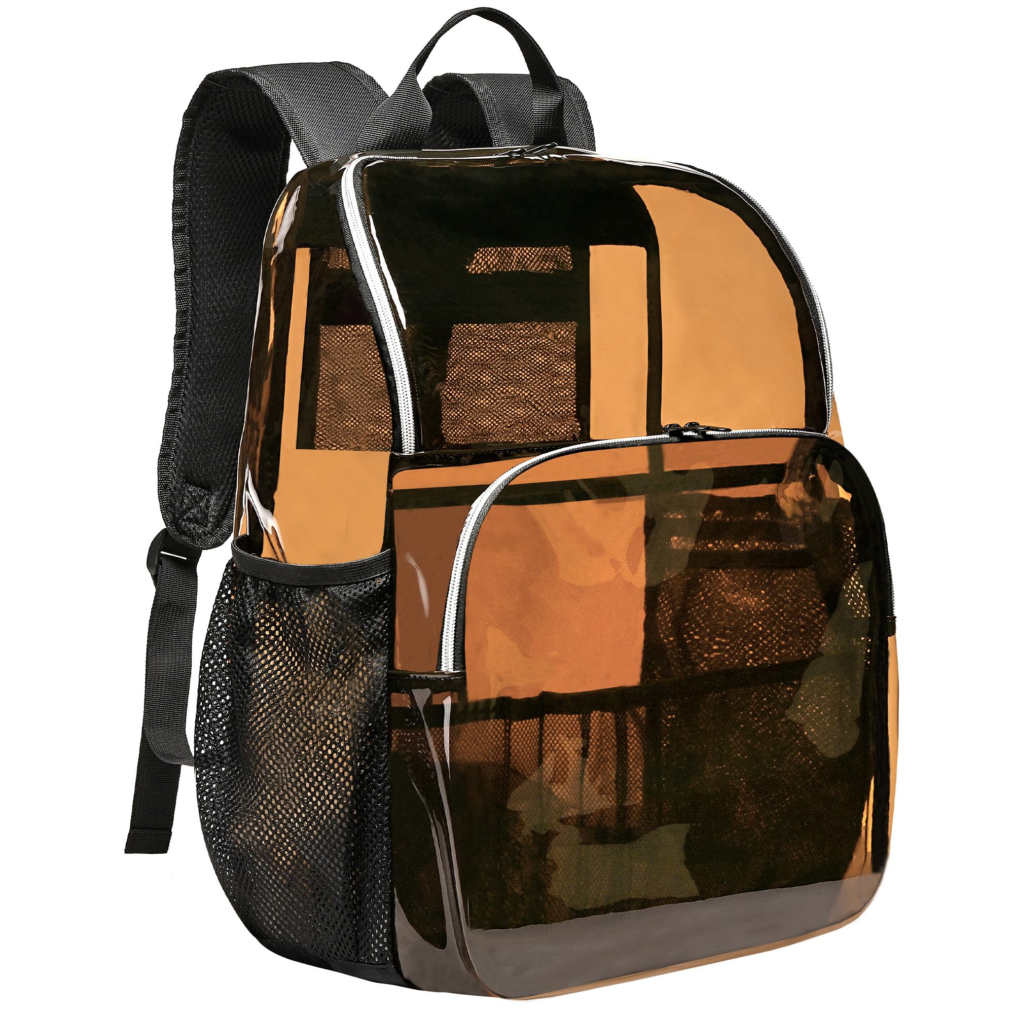 GiMiUiTo Clear Backpacks for School,18'' Large Clear Backpack Heavy Duty Clear Backpack See Through Backpack Clear Bookbag for Student,School,Work,