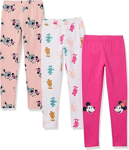 Vista 49 de Yaxa Essentials Disney Marvel Star Wars Frozen Leggings para niñas y niños pequeños, multipaquetes