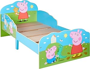 HelloHome Peppa Pig Toddler Bed with Underbed Storage, Wood, Multi, 142 x 77 x 63 cm