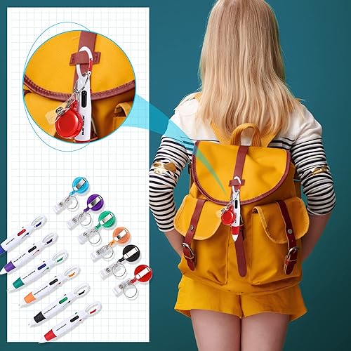 Miniatura 5 de Geosar 24 mini bolígrafos de insignia 4 en 1 retráctil con soporte para llavero, bolígrafos multicolor para enfermeras, oficina, suministros