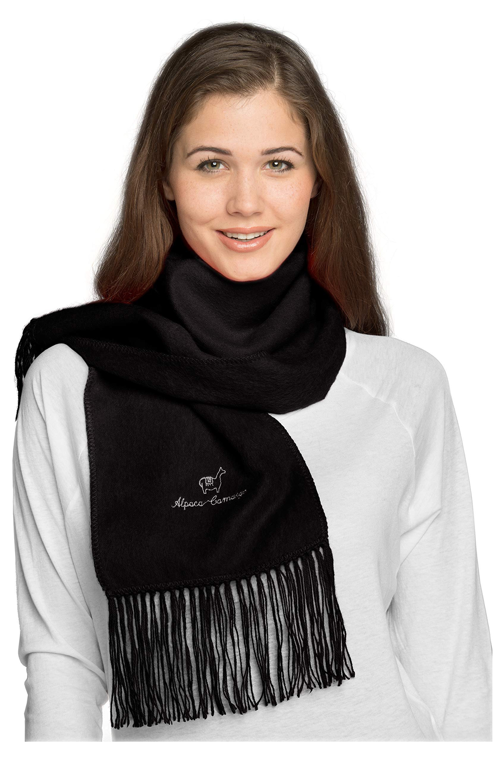 Authentic Camargo Alpaca Scarf with Alpaca Stitched Logo