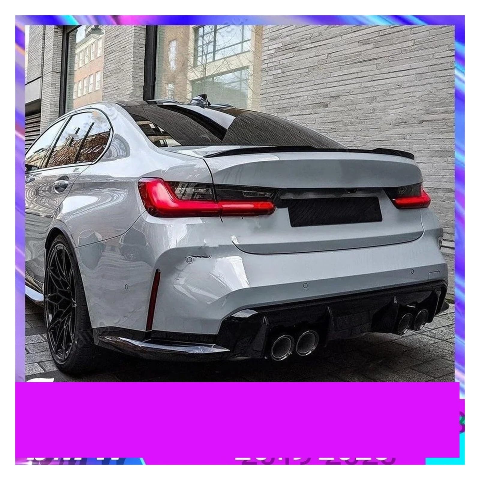 Aileron Arrière Becquet Coffre Arrière Voiture, Aileron Toit pour BMW Série 3 G20 G28 G80 pour M3 G20 320i 325i 330i 2019 2020 2021 2022 2023 Arrière Spoiler(Gloss Black)