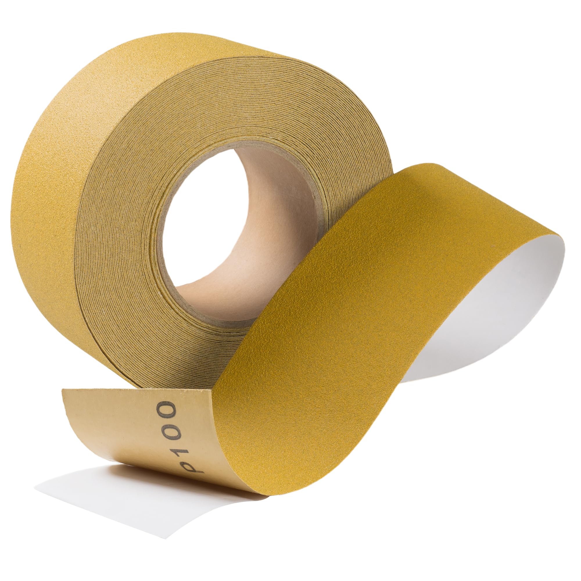 CowboyBOB Rollo de papel de lija autoadhesivo PSA de grano 100 de 2-3/4 pulgadas x 20 yardas, rollo de hojas de arena para carpintería, carrocería de automóviles, lijadora de archivos de aire y