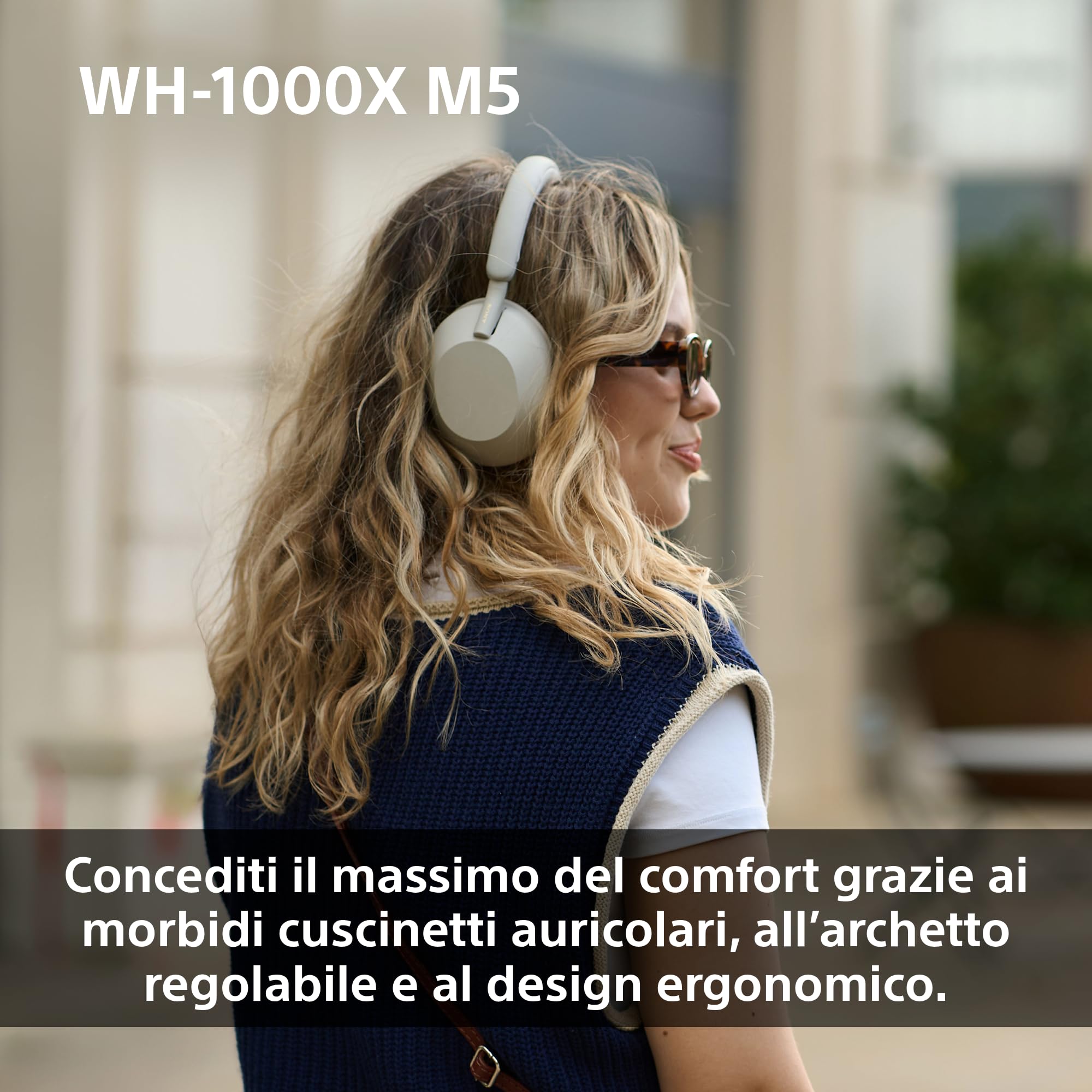 Sony WH-1000XM5 Custodia Rigida |Cuffie Wireless Over-Ear, Noise Cancelling di Nuova Generazione con Spatial Audio, Fino a 30 Ore di Batteria, Bluetooth, Black