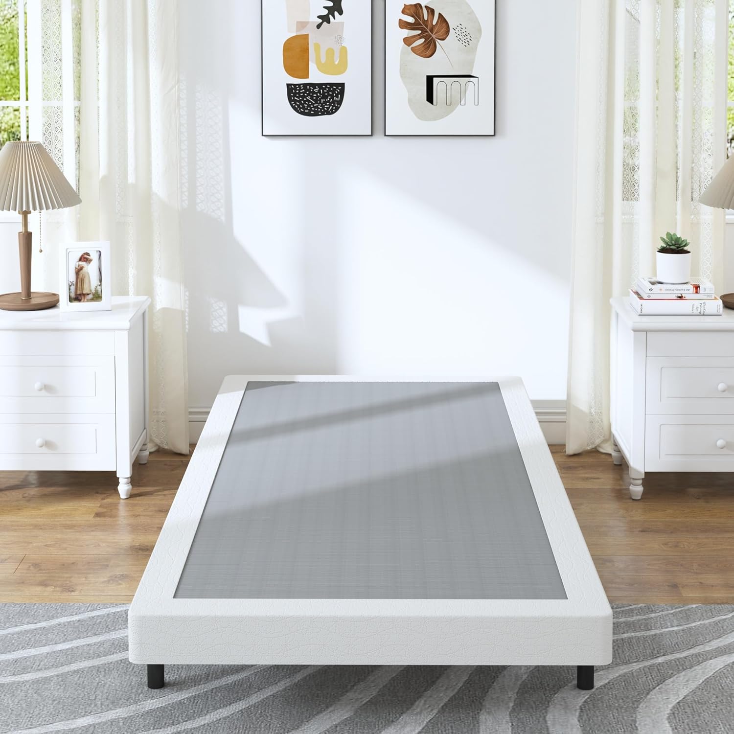 Low Profile Box Spring Twin,3 Inch Box Spring for Twin Size Bed,Heavy Duty Bed Base,Metal Mattress Foundation,Easy Assembly/Noise Free/Non Slip 3 Inch Twin