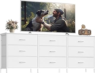 Dresser with 6 Fabric Drawer Stand Desktop Sturdy Metal Plastic Support Tube ...
