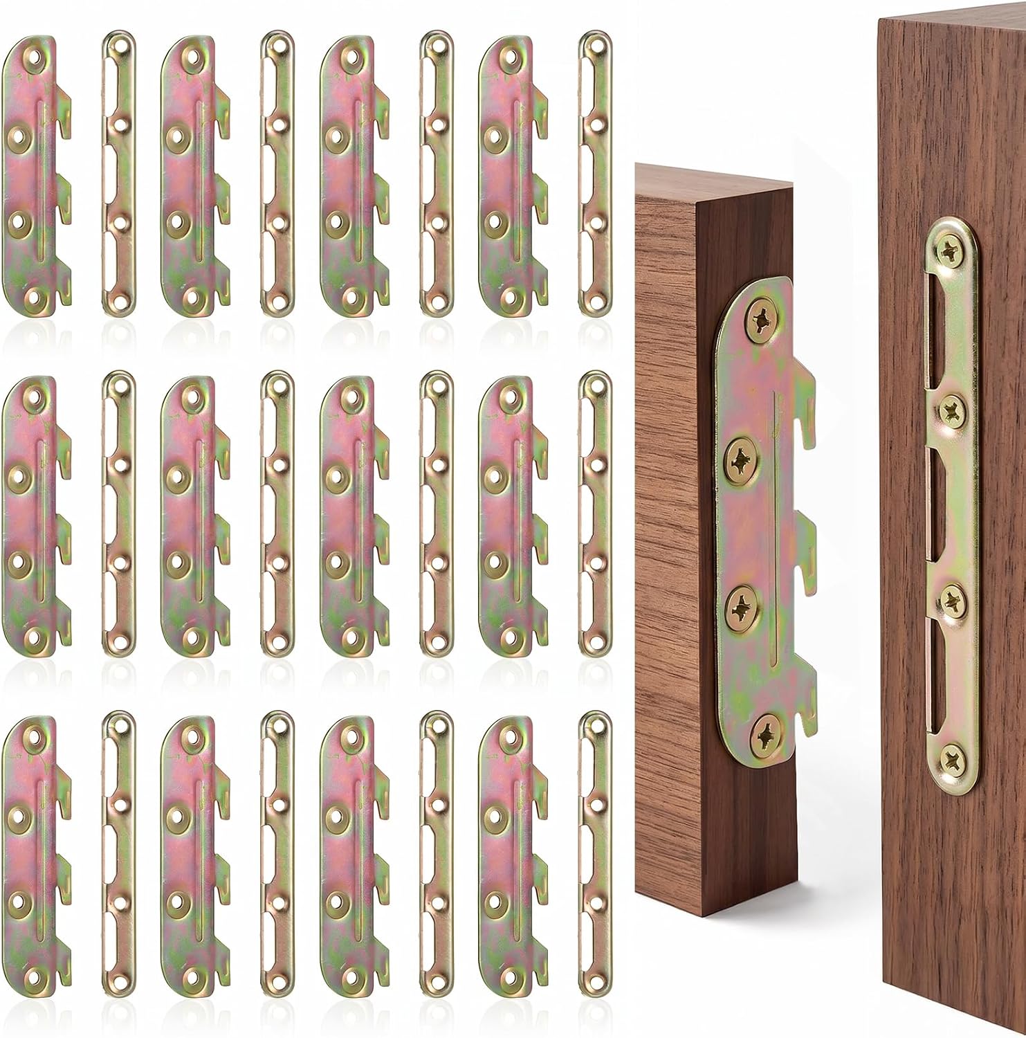 12 Sets 5 Inch Bed Frame Rail Brackets, Bed Rail Brackets