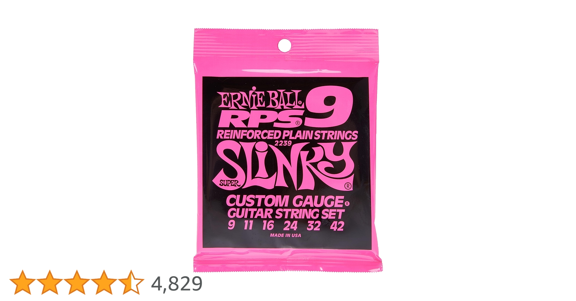 Amazon.co.jp: 【正規品】 ERNIE BALL 2239 エレキギター弦 (09