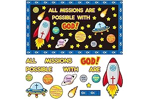 Space VBS Decorations - Mission of Faith Bulletin Board Set