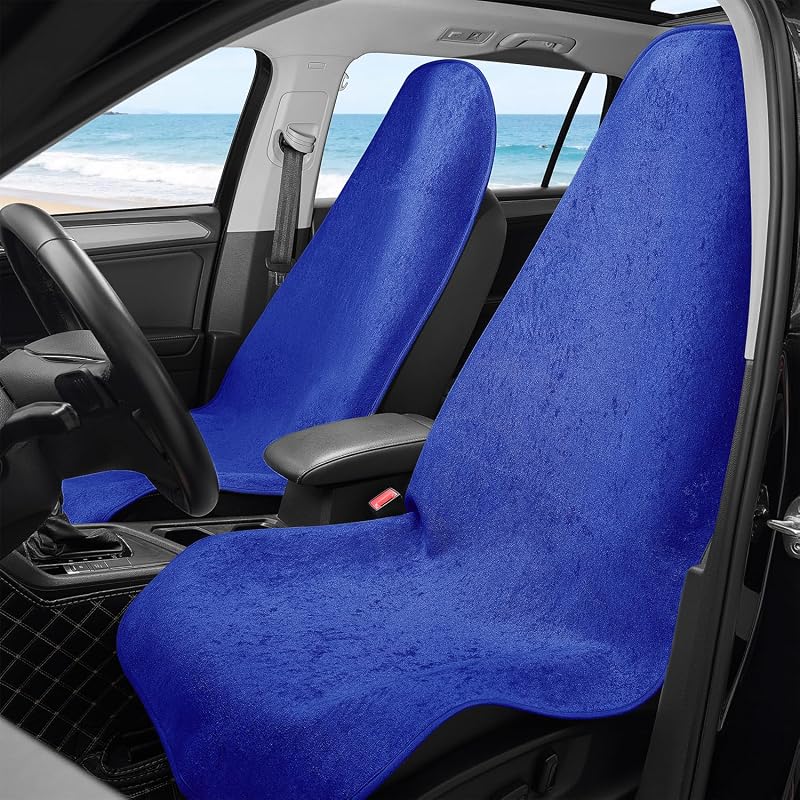 Capa para Banco de Carro Impermeável e Absorvente COLINOO Azul Royal para Banco Dianteiro, Kit com 2 Unidades