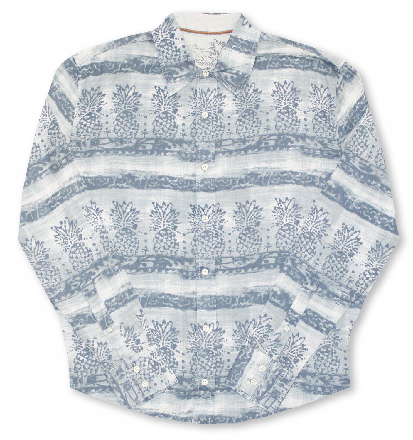 MargaritavilleMen's Pineapple Bloom Long-Sleeve Woven Shirt