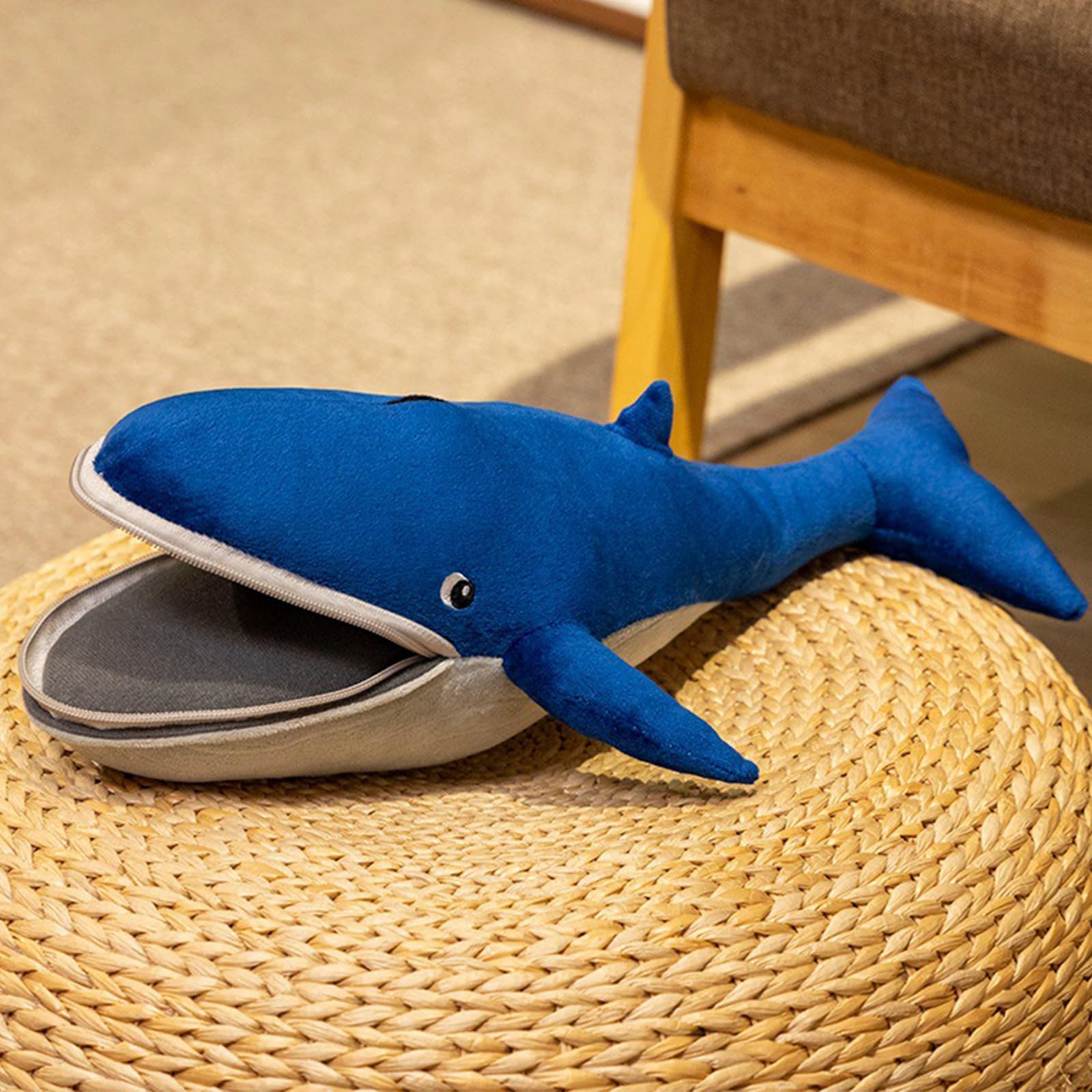 JORCEDI Whale Plush, 40/55cm Blue Fish Teddy, Soft Toy Cuddly Toys﻿ for Boy, Girl, Adult (55cm/21.65inch)