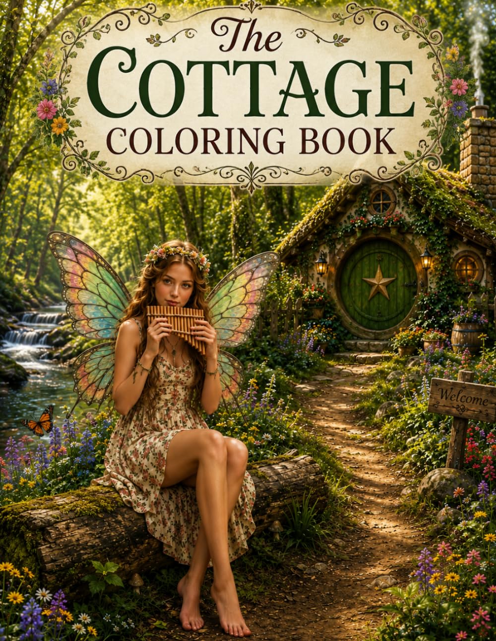 The Cottage coloring in Book