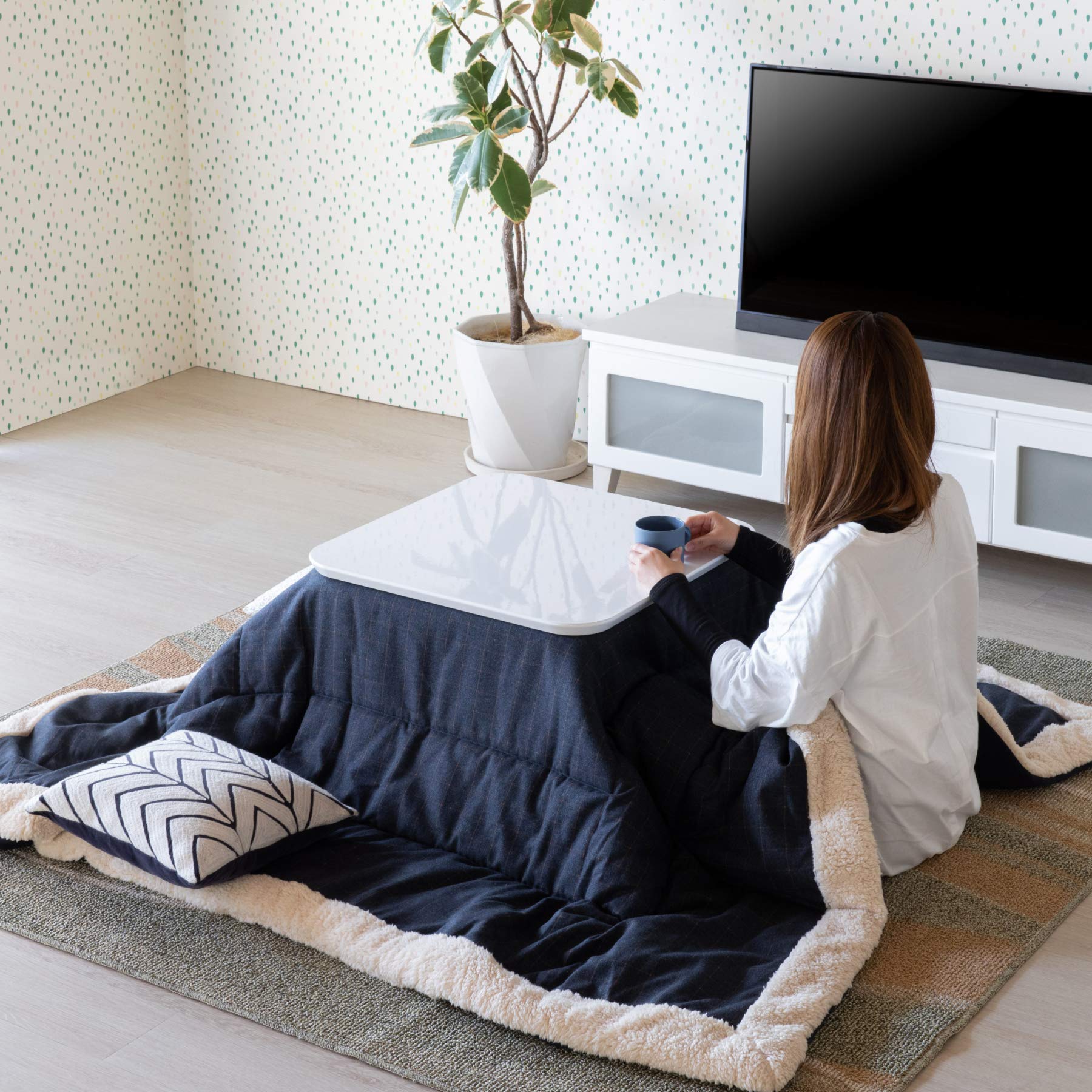 Amazon.co.jp : ISSEIKI カロロ ミニコタツ 60cm カク (ホワイト
