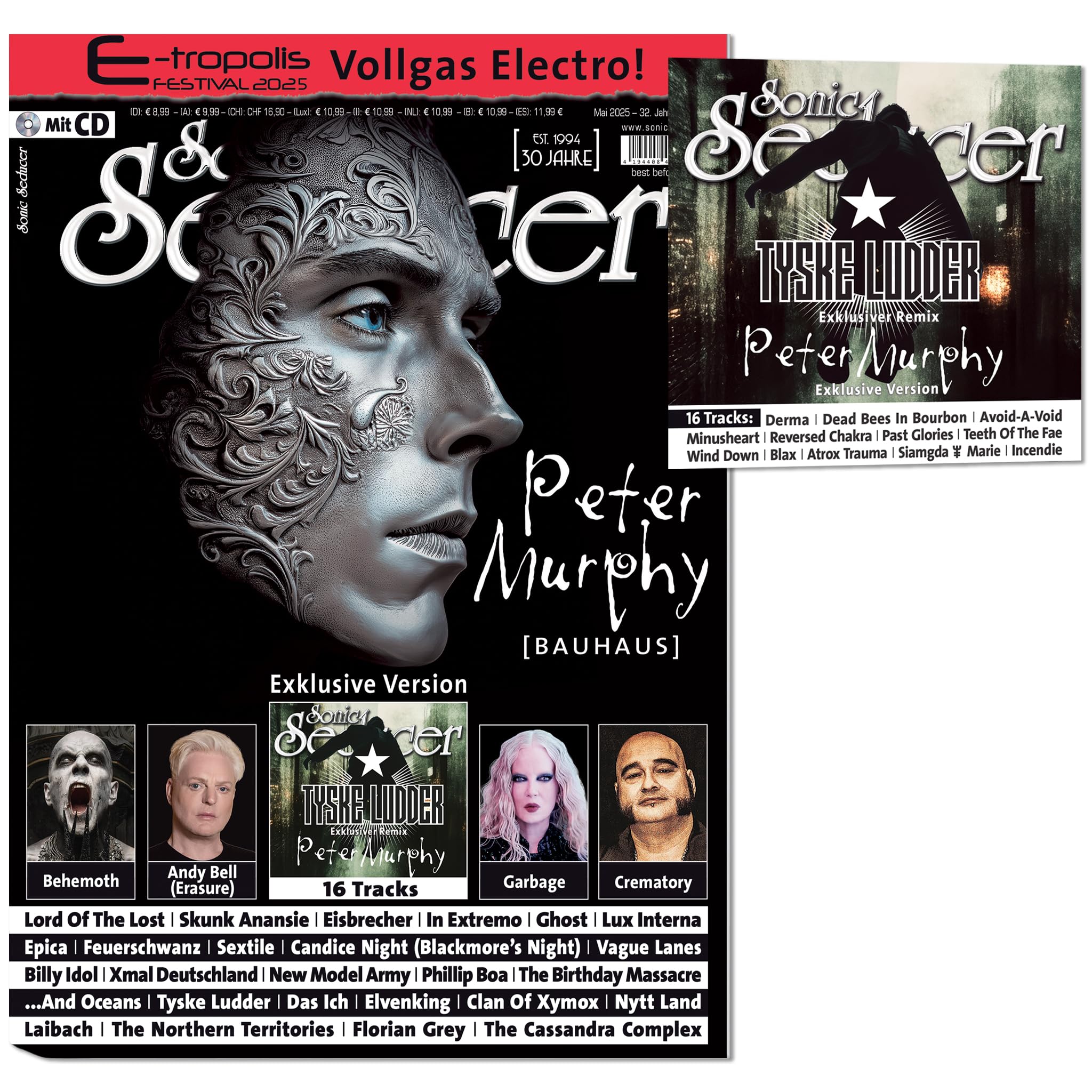 Sonic Seducer 05/2025: Sonic Seducer 05-2025 + CD: Peter Murphy (Bauhaus) - exkl. Song -Silver Shade + Garbage + Skunk Anansie + Crematory + Andy Bell ... + Billy Idol + Xmal Deutschland + In Extremo