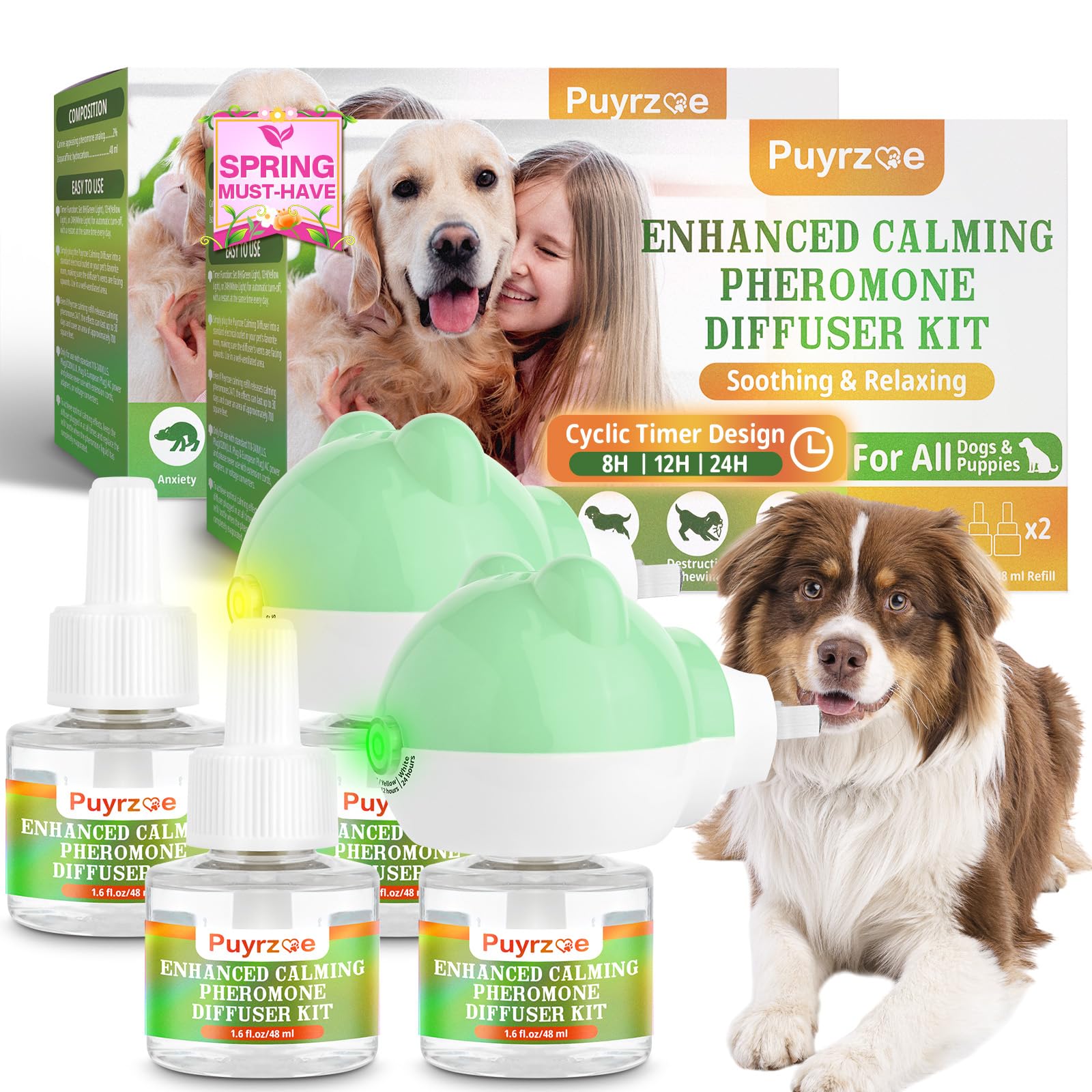 Puyrzoe Dog Calming Diffuser with Timing Functions