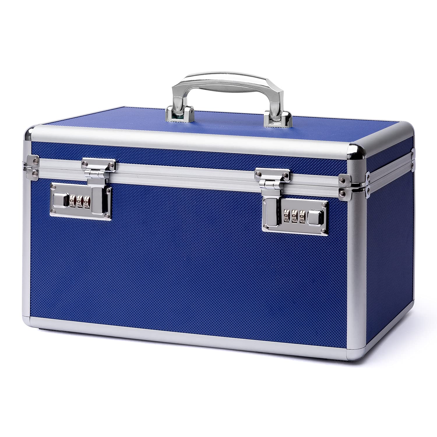 Scatola medica sicura per bambini, 36.1x18.3x20.8 cm, scatola per medicinali con serratura a combinazione, armadietto per medicinali, in piccolo contenitore per pillole (blu/grande)