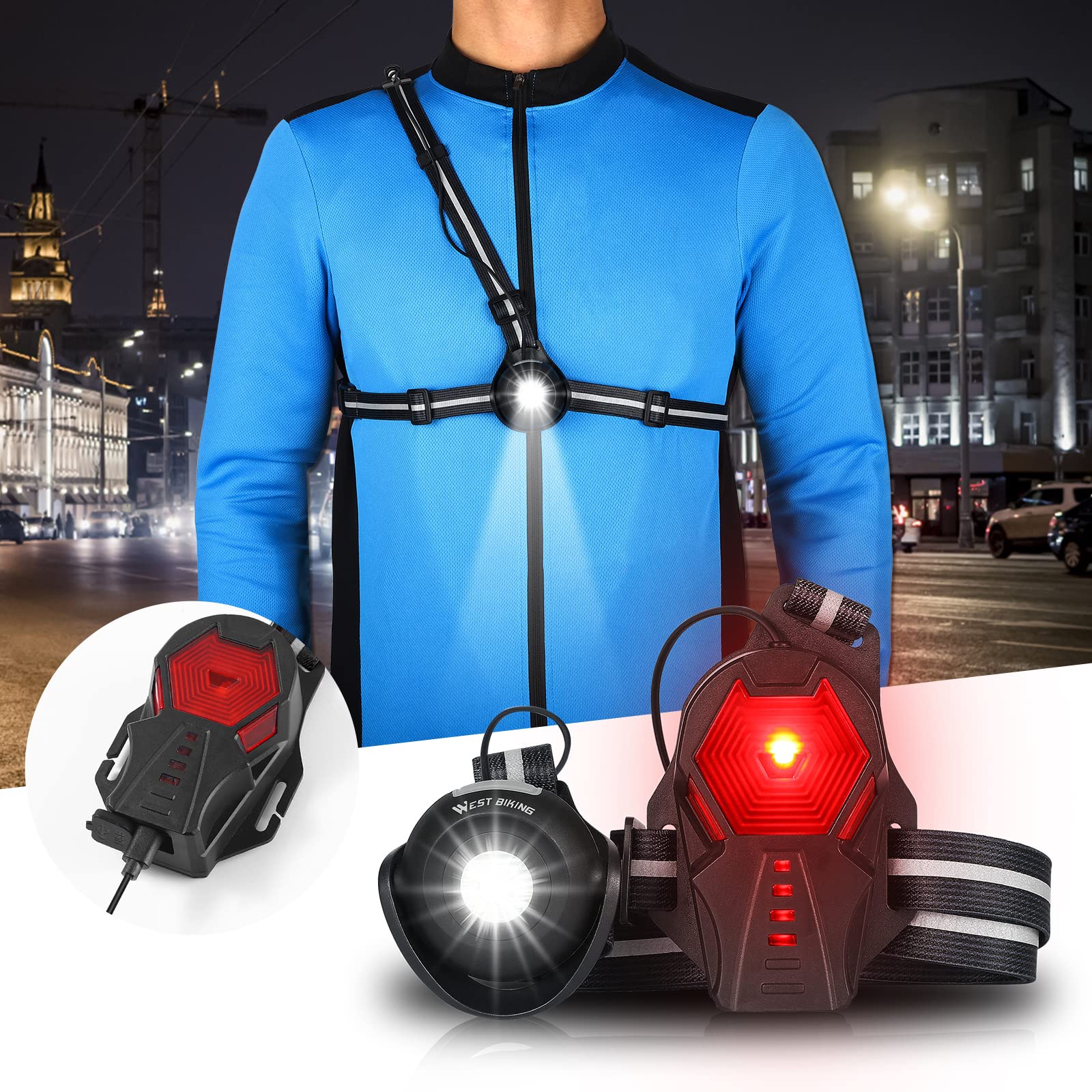Buy LuTuo Running Lights for Runners, 90° Adjustable Night Chest