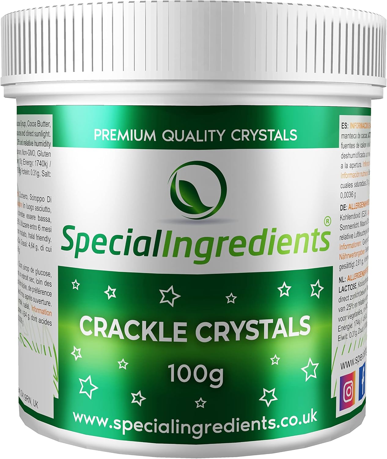 Special Ingredients Crackle Crystals Popping Candy 100g Suitable for