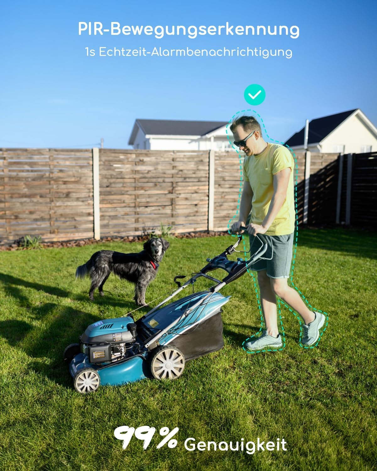 COOAU 4MP Überwachungskamera Aussen Solar Set, 2.5K Kabellose WLAN Akku Kamera Überwachung Aussen mit 64G Lokal Speicher, 5GHz/2.4GHz, Ohne Monatliche Gebühren, Farb-Nachtsicht, 2 Pcs