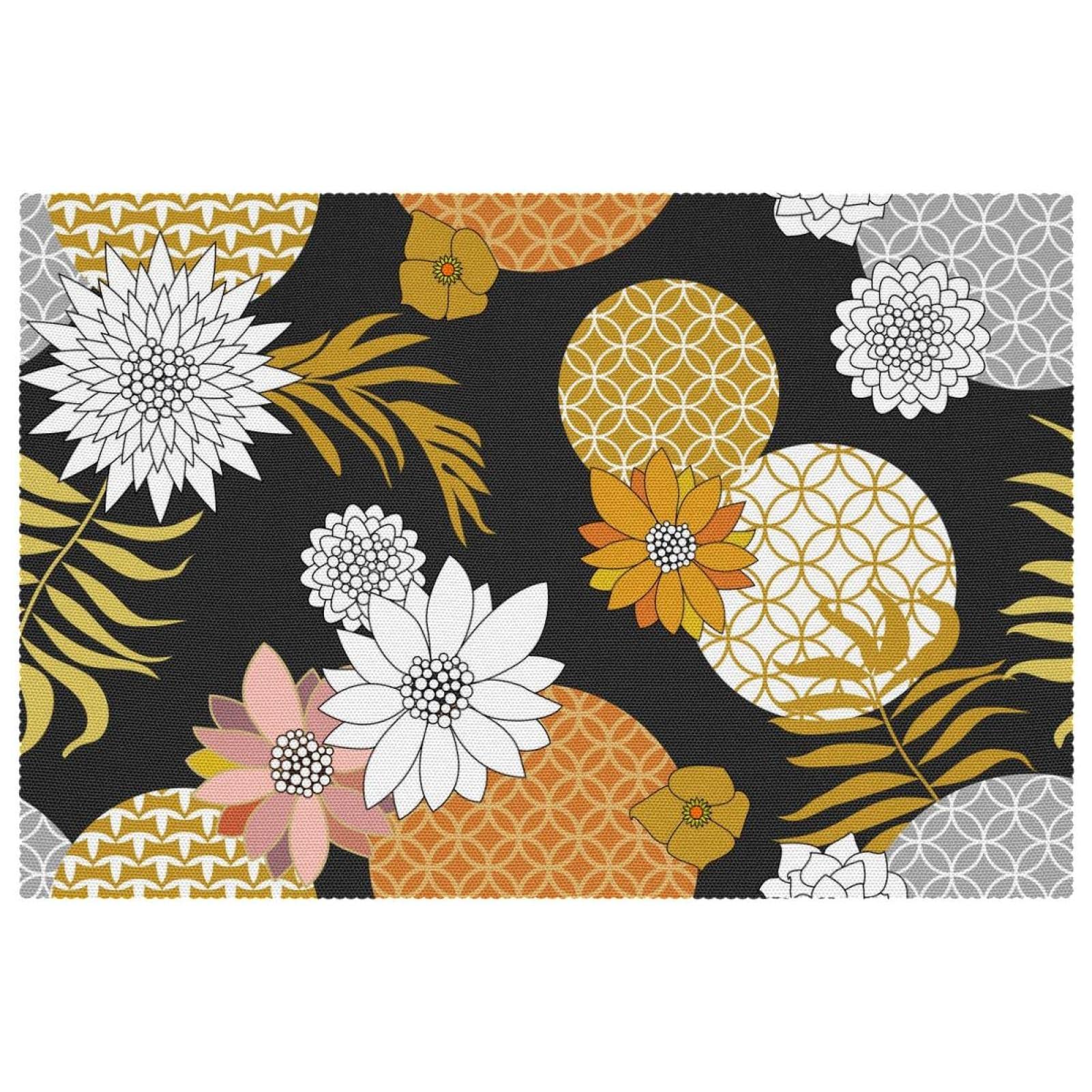 Lot de 6 sets de table motif floral chic pour salle à manger 30x45 cm