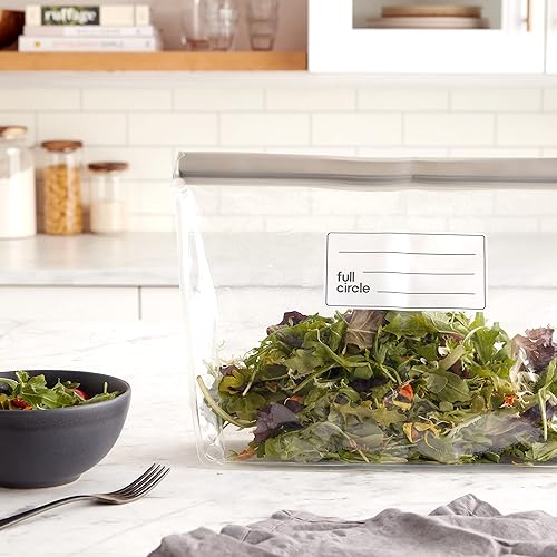 Miniatura 13 de Full Circle Ziptuck - Bolsa de almacenamiento grande reutilizable para productos, segura para alimentos, bolsa de almacenamiento de alimentos sin