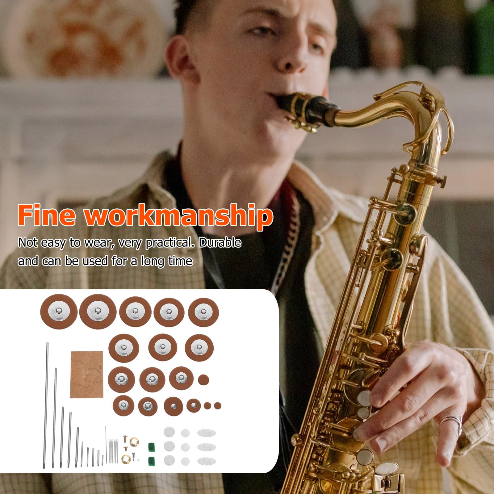 TOYANDONA Kit di Riparazione per Sassofono Contralto Cuscinetti, Viti e Accessori di Manutenzione, Set Completo per Strumenti a Fiato Adatto a Principianti e Professionisti