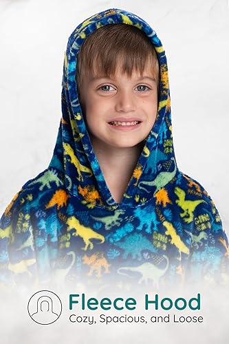 Miniatura 2 de Mad Dog - Manta con capucha para niños, mantas con mangas acogedoras, forro polar suave y diseños de sherpa, para niños y niñas, de 4 a 13 años