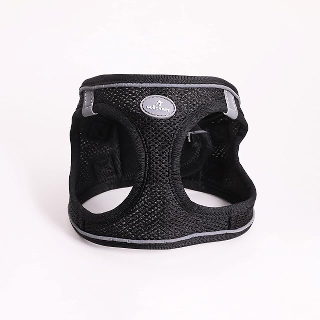 Foto 4 de 6 de Arnés para Perros Pequeños y Medianos, con Correa de 1,4 m, Reflectante, Transpirable, M, Negro