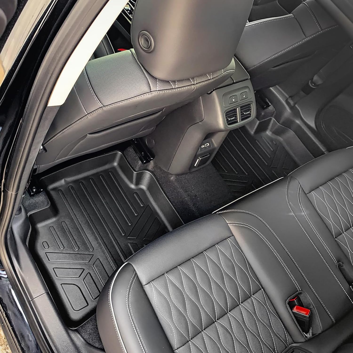 SMARTLINER Custom Fit All Weather 2 Row Floor Mat Liner Set Compatible with 2021-2023 Buick Envision