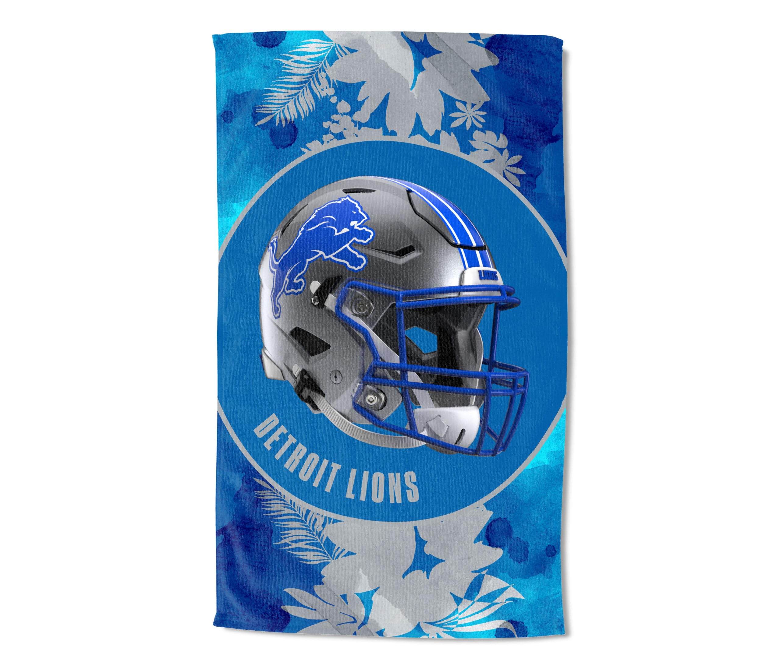 NFL Detroit Lions Oversized Microfiber Beach Towel, 40 x 72 Inches – Quick Dry, Sand Resistant, Lightweight, Highly Absorbent, Coin Toss Design