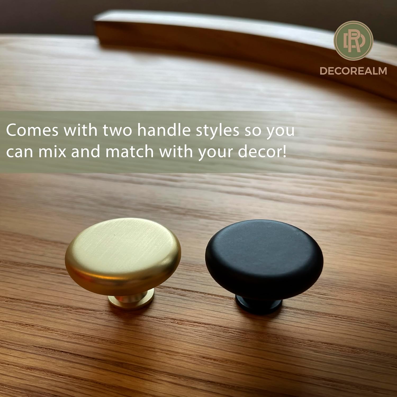 Marble Decorative Door Stop, Cute Door Stopper with Cast Iron Handle, Heavy Weighted Door Stop for Your Indoor or Outdoor Door, Heavy Door Stopper Weight/Rock for Country Home Decor (2 Knobs, 6lbs)