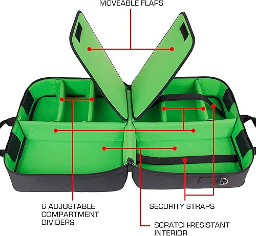 Miniatura 5 de USA Gear XL Magic The Gathering MTG Deck Box Bag Estuche de viaje  Bolsa grande de almacenamiento de tarjetas MTG con correa acolchada para el