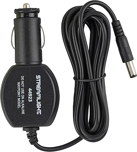 Streamlight 44923 Cable de 12 V CC - Waypoint 300/Super Siege/BearTrap/Li-ion Cargador de banco