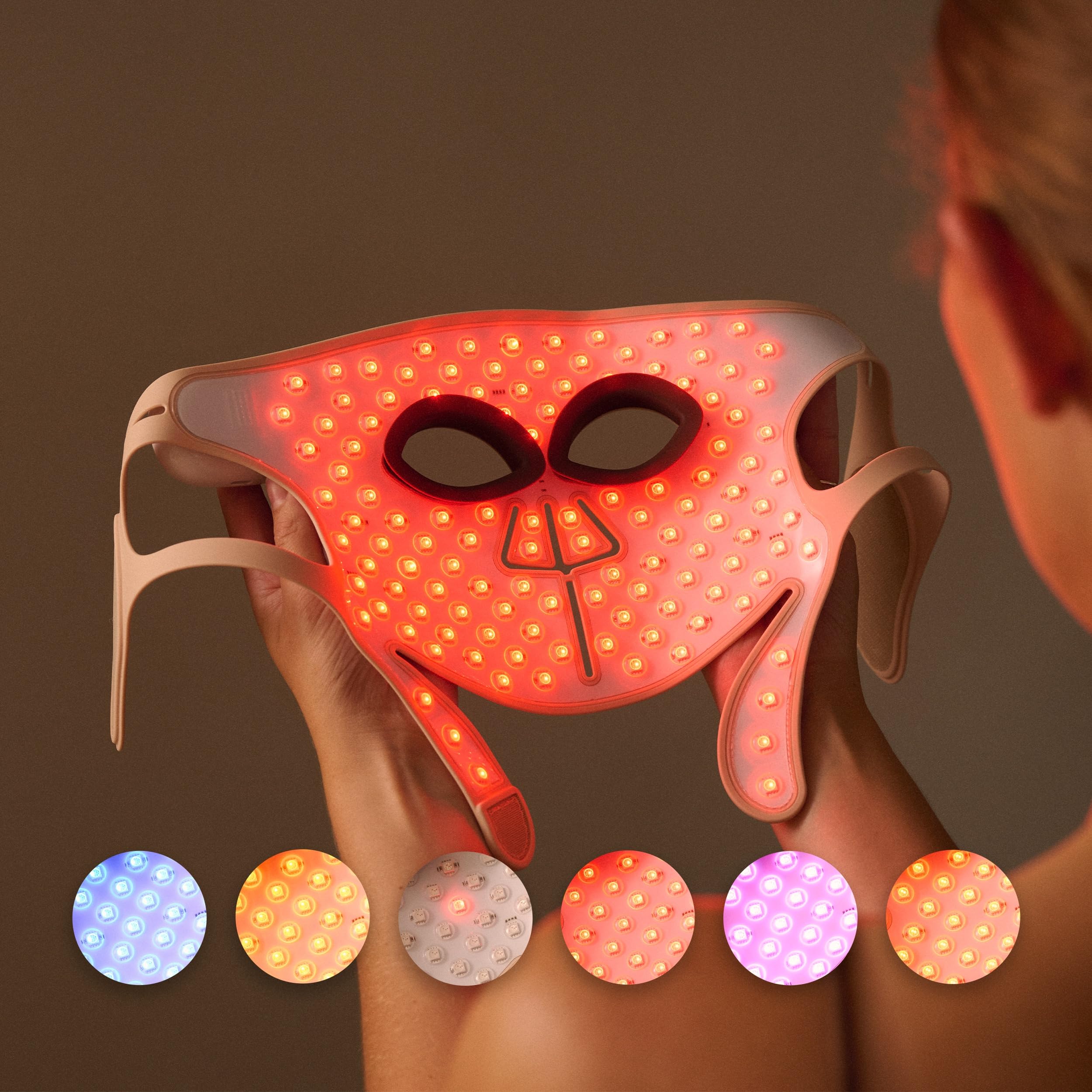 Silk'n masque visage LED - LED Face Mask Pro - Masque lumineux pour le collagène, anti-rides et anti-âge - Sans fil pour 130 minutes - Rose