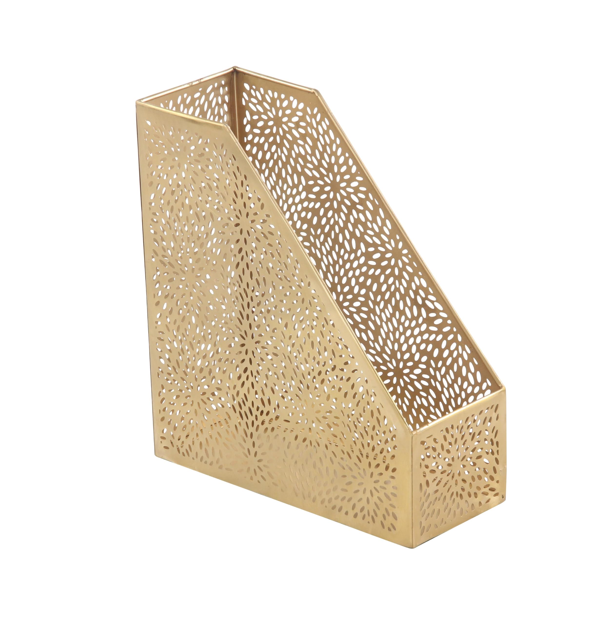 Deco 79 57411 Magazine Holder, Gold-picture-29