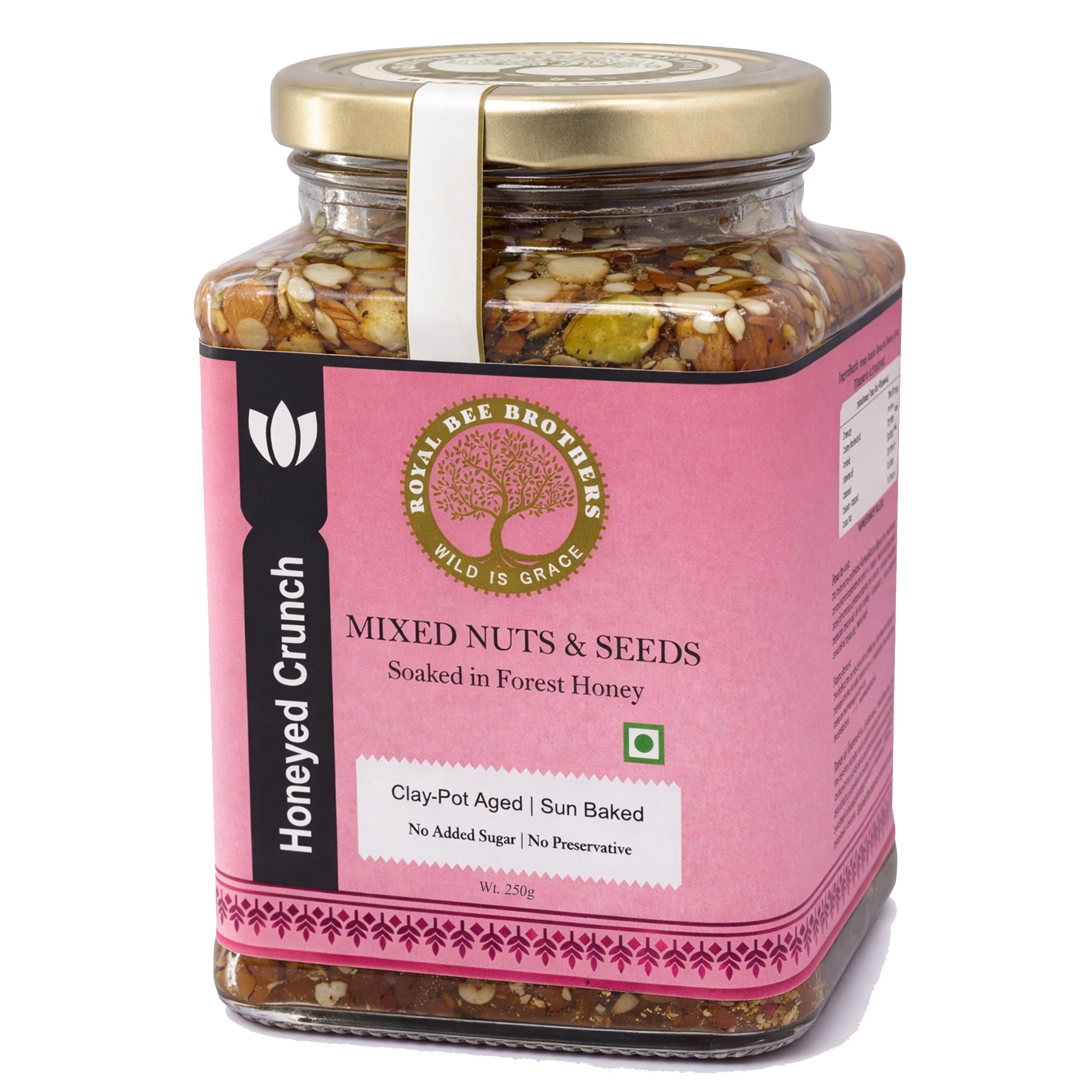 Royal Bee Brothers | Alha-Udal Honey Nuts | 10 types of Dry Fruits & Seeds Soaked in Forest Honey | High Source Of Protein and Fiber |-image-22