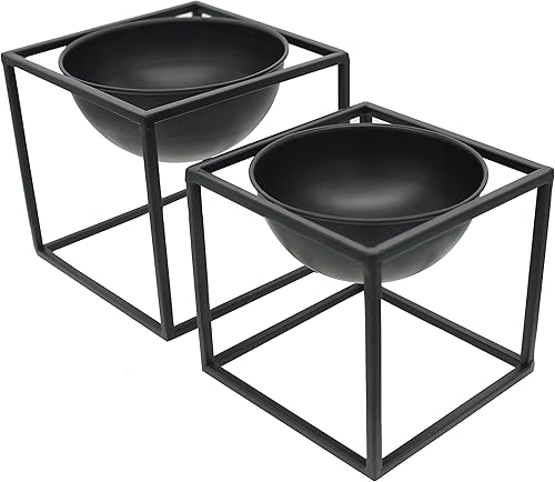 Miniatura 32 de Admired By Nature Juego de 2 macetas de mediados de siglo, soporte para plantas con soporte plegable para interiores y exteriores, maceta de pie