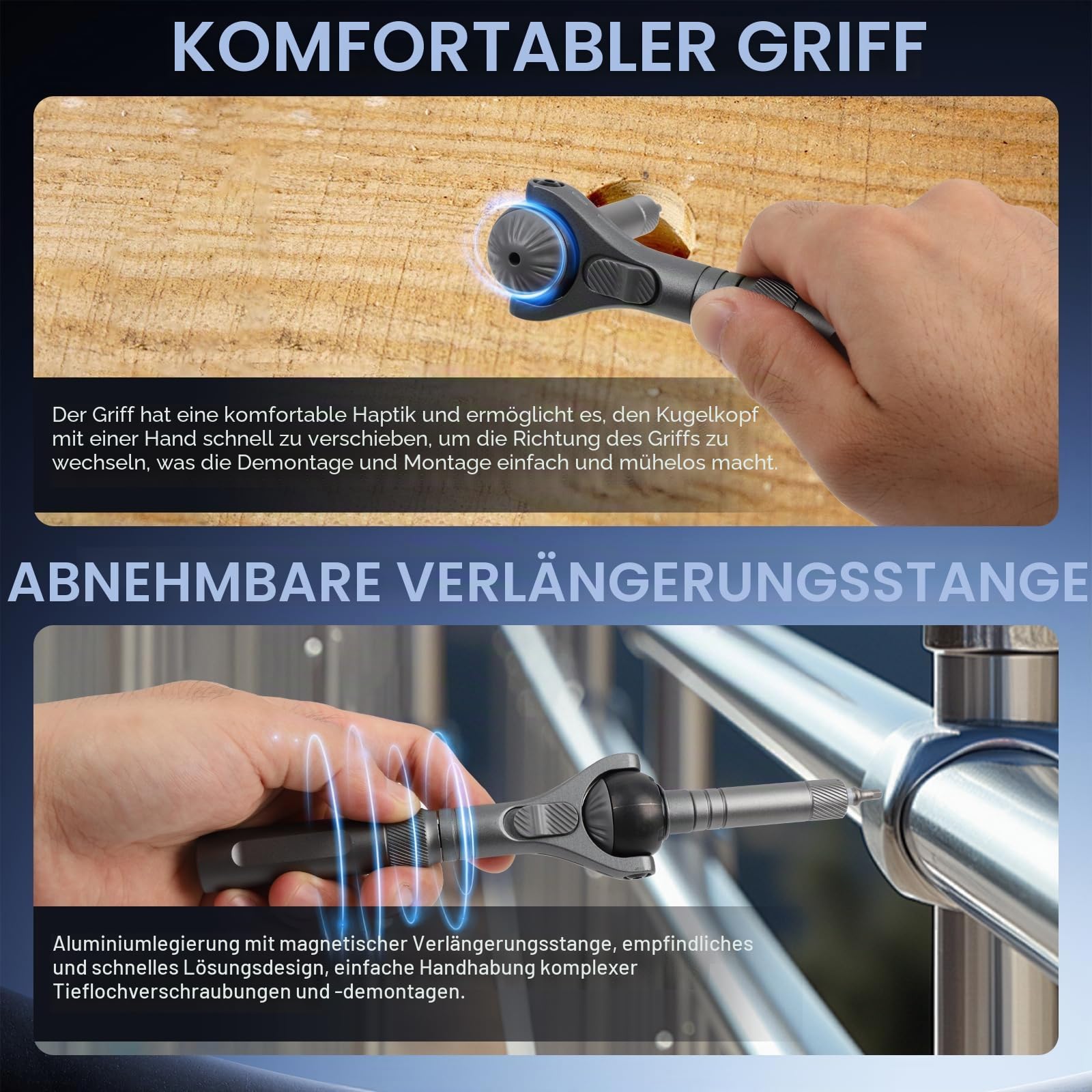 40-in-1 Magnetischer Ratschenschraubendreher-Set, Präzisions-Reparaturwerkzeug-Set mit 180°-Kugelgelenkgriff, S2-Bits für Elektronik, Saker-Werkzeug für Telefonuhr, Kamera, Fahrrad
