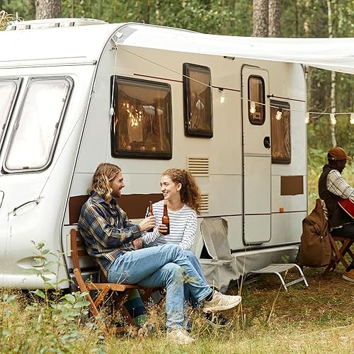 Miniatura 6 de Escotilla de cable eléctrico redonda de 5 pulgadas para cables de 30 y 50 amperios, cubierta de escotilla de cable de alimentación de RV compatible