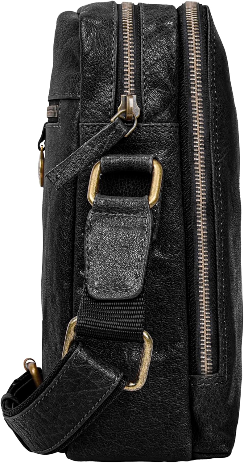 ANTONIO VALERIA Alex Washed Leather Crossbody Bag - Image 6