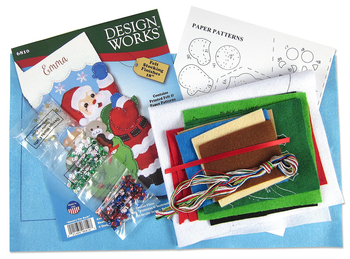 Kit Couture Chaussettes De Noël En Feutre - 12 Pièces DIY Pour Enfants - Activité Manuelle Créative Et éducative - 3