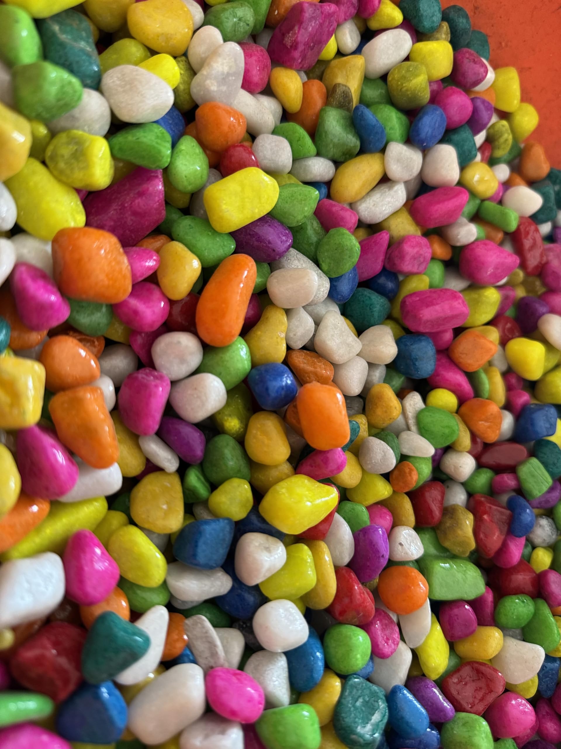 Multi-Color Stone Glossy and Decorative Garden and Glass Pebbles for Garden Vase Fillers Aquarium Table Decor Fountain Decoration 1Kg-image-24