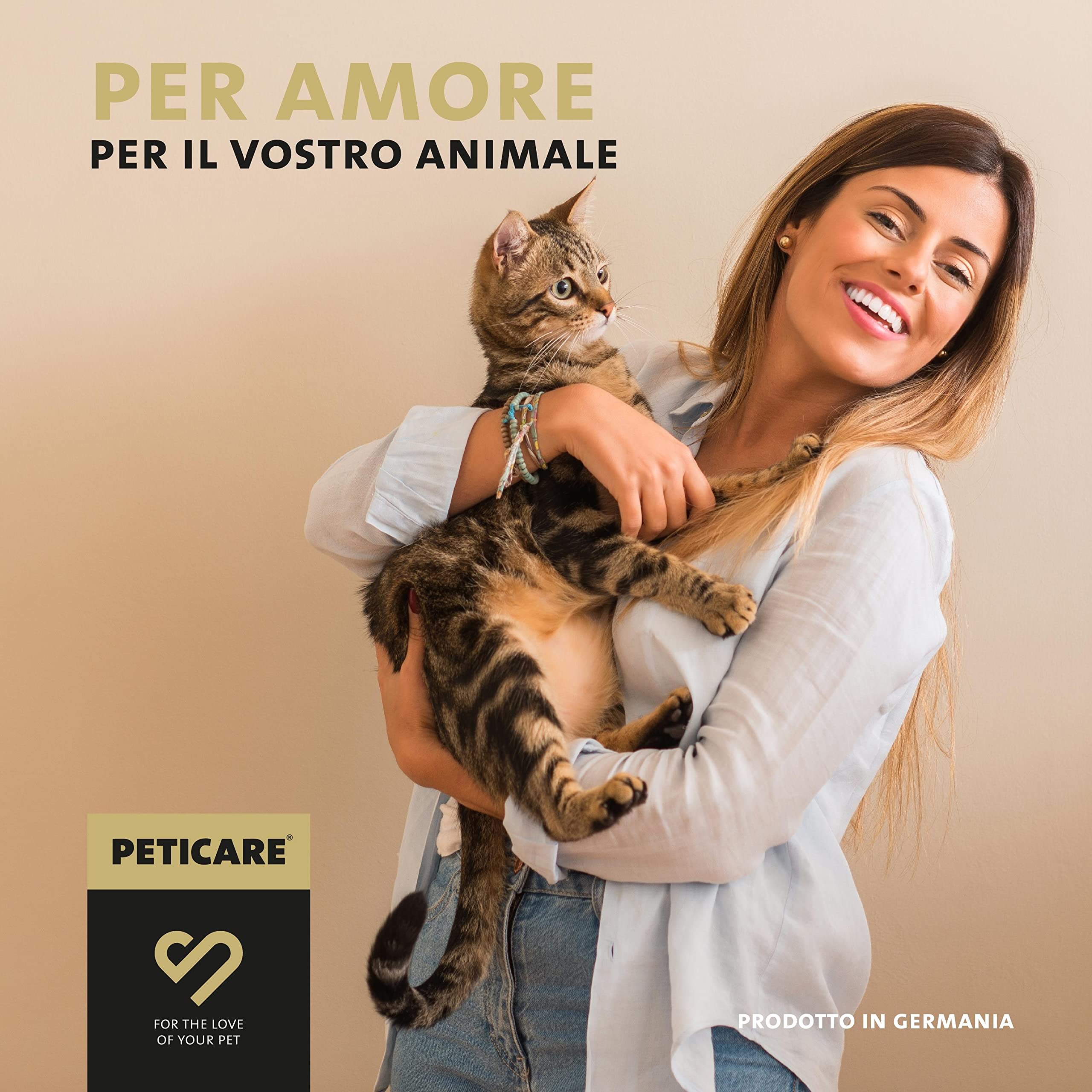 Peticare Shampoo Gatti Prurito e Acari – Scudo Cura Immediata per Parassiti – Senza Insetticidi – con Proteine della Seta – Shampoo Lenitivo
