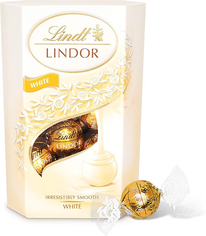 Lindt Lindor White Chocolate Truffles Box Approx 16 balls, 200g