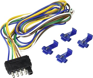 118017 48" 5-Flat Trailer End Wiring Harness