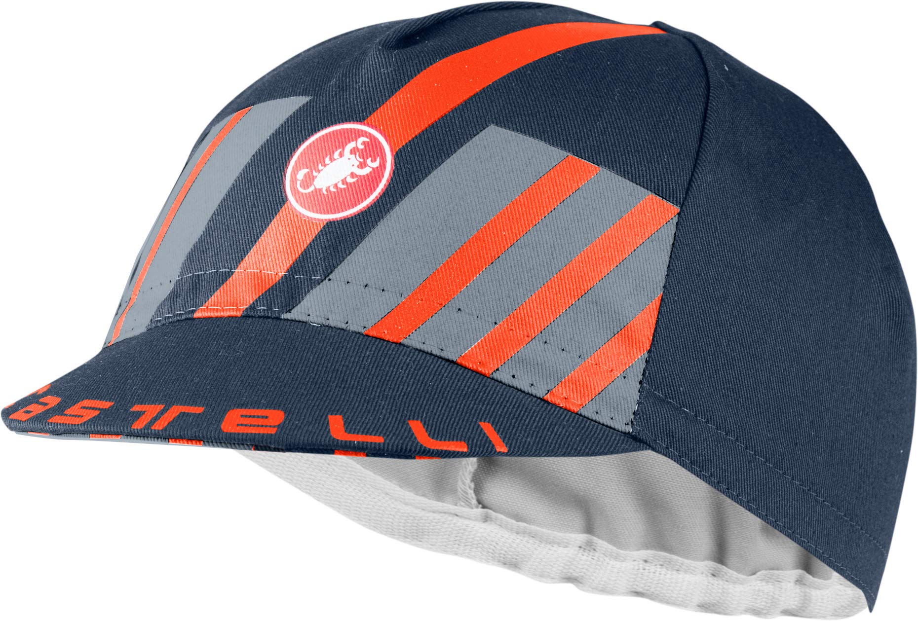 Castelli Hors Category Men's Beanie Hat, Savile Blue/Light Steel Blue/Brilliant Orange