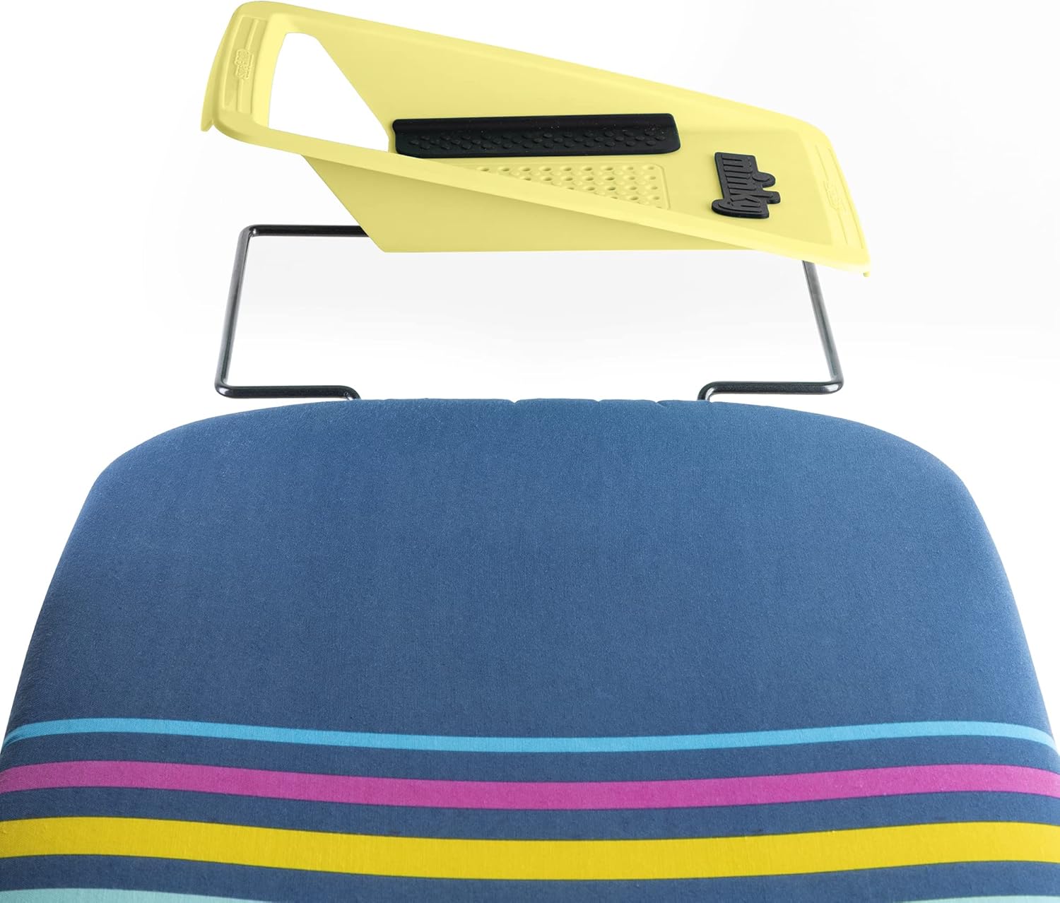 Minky Homecare SureGrip Ironing Board, 48x15 inches, Interchangeable Rest for Left or Right Handed Use, Colourful Design. Made in The UK, Yellow Rest